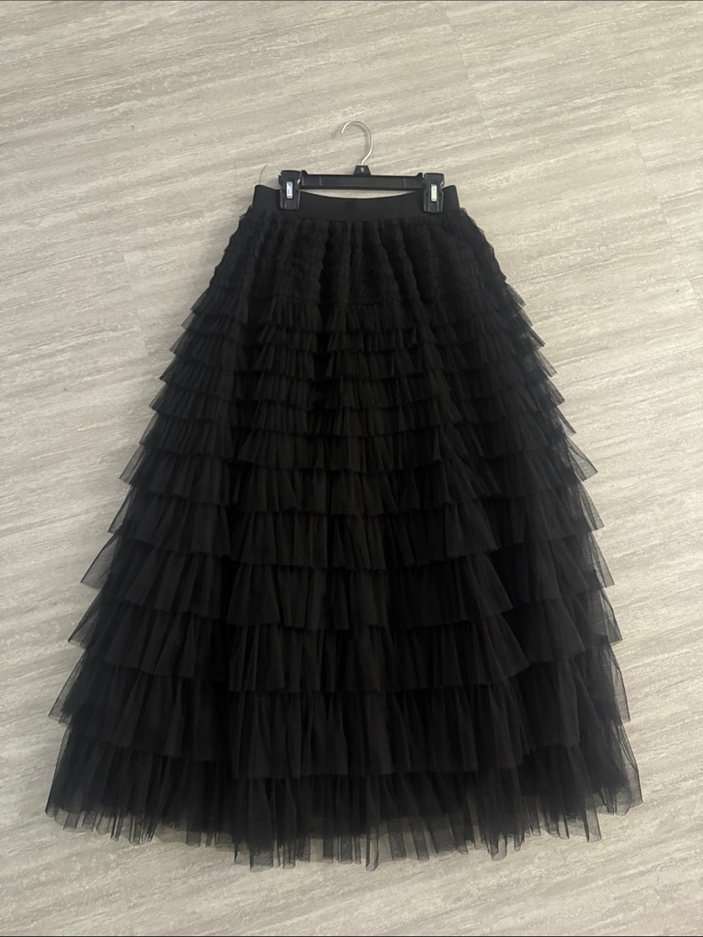 Marshalls Black Tiered Tulle Maxi Skirt